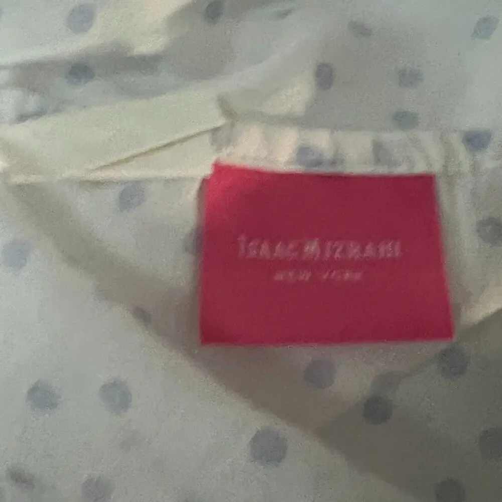 Isaac Mizrahi New York Twin Set Fitted & Flat Sheets White With Blue Polka Dots